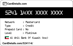 Card Details: 524114