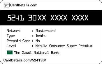Card Details: 524130