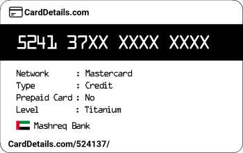 Card Details: 524137