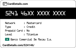 Card Details: 524146