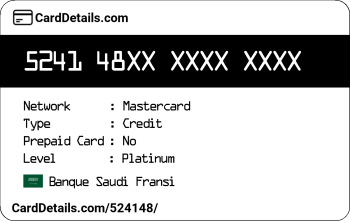 Card Details: 524148