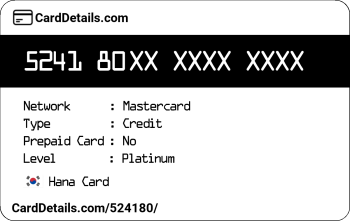 Card Details: 524180