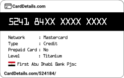Card Details: 524184