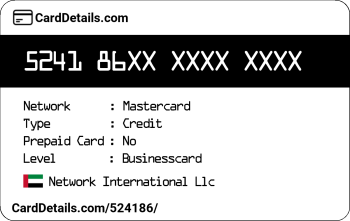 Card Details: 524186