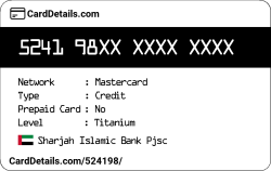 Card Details: 524198