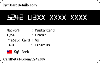 Card Details: 524203