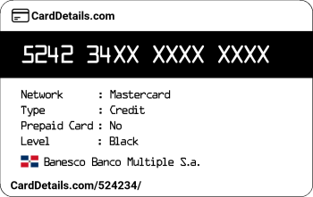 Card Details: 524234