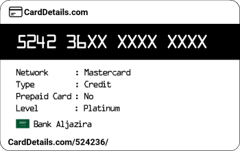Card Details: 524236
