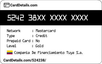 Card Details: 524238