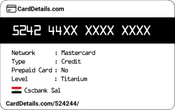 Card Details: 524244