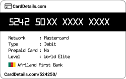 Card Details: 524250