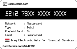 Card Details: 524273