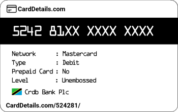 Card Details: 524281