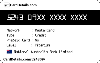 Card Details: 524309