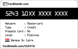 Card Details: 524310