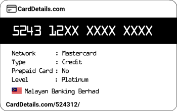 Card Details: 524312