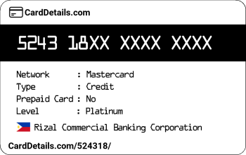 Card Details: 524318
