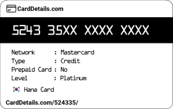 Card Details: 524335
