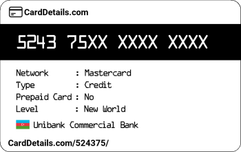 Card Details: 524375