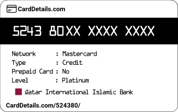 Card Details: 524380