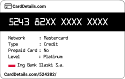 Card Details: 524382