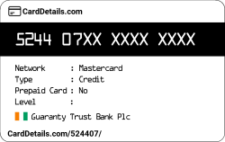 Card Details: 524407