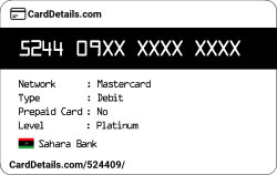 Card Details: 524409
