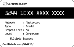 Card Details: 524410
