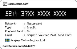 Card Details: 524437
