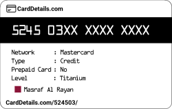Card Details: 524503