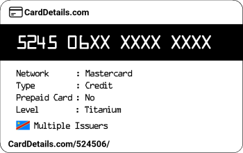 Card Details: 524506