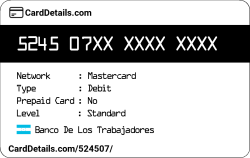 Card Details: 524507