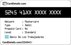 Card Details: 524541