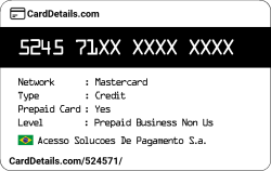 Card Details: 524571
