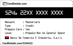 Card Details: 524622