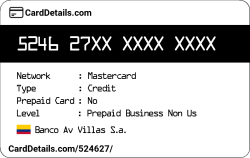 Card Details: 524627