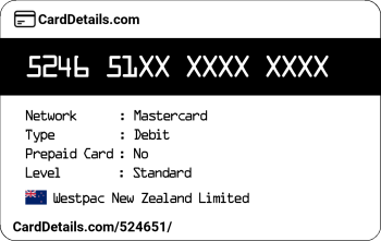 Card Details: 524651