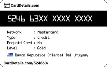 Card Details: 524663