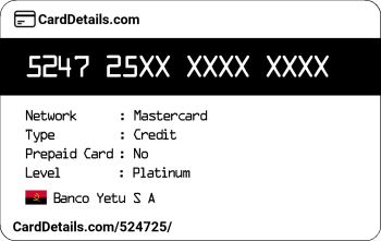Card Details: 524725