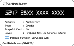 Card Details: 524728