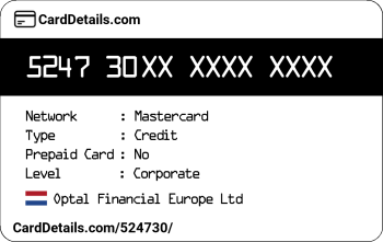 Card Details: 524730