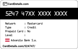 Card Details: 524747