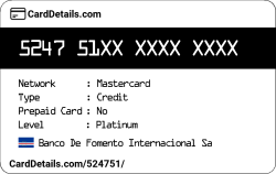 Card Details: 524751
