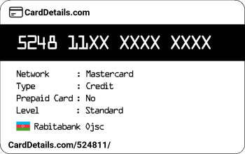 Card Details: 524811
