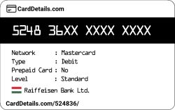 Card Details: 524836