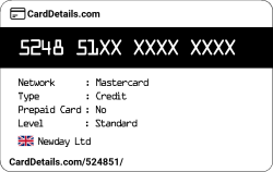 Card Details: 524851
