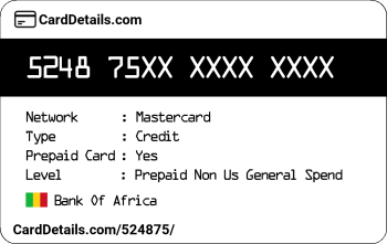 Card Details: 524875