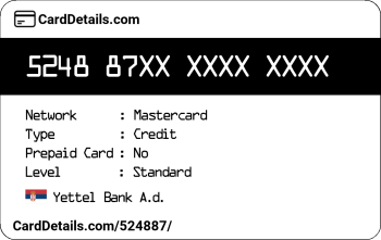 Card Details: 524887