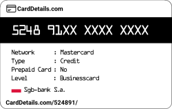 Card Details: 524891