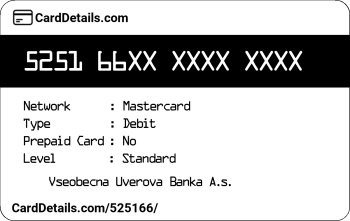 Card Details: 525166